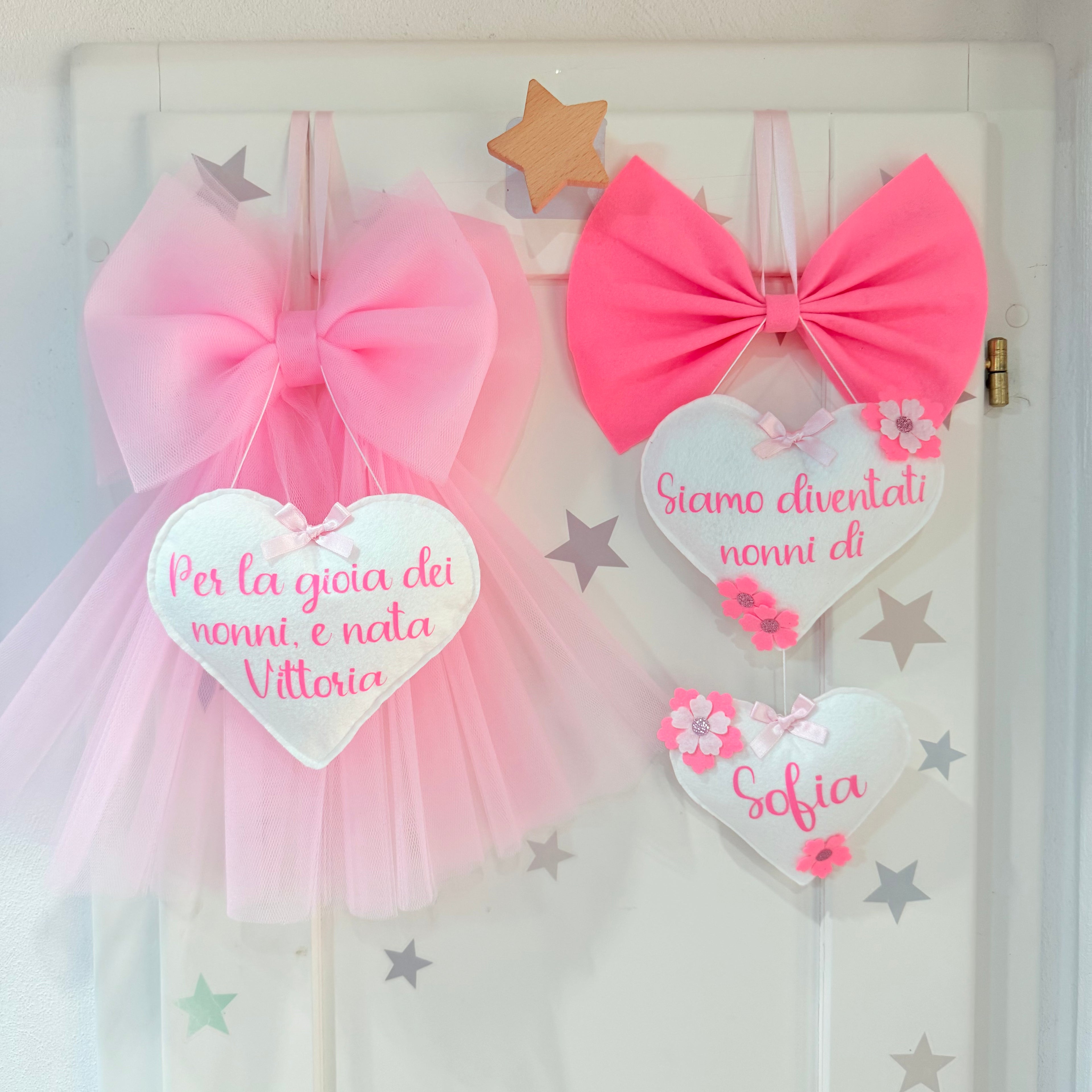 Fiocchi Nascita Piu’ Piccoli, ideali per Nonni/Ospedale