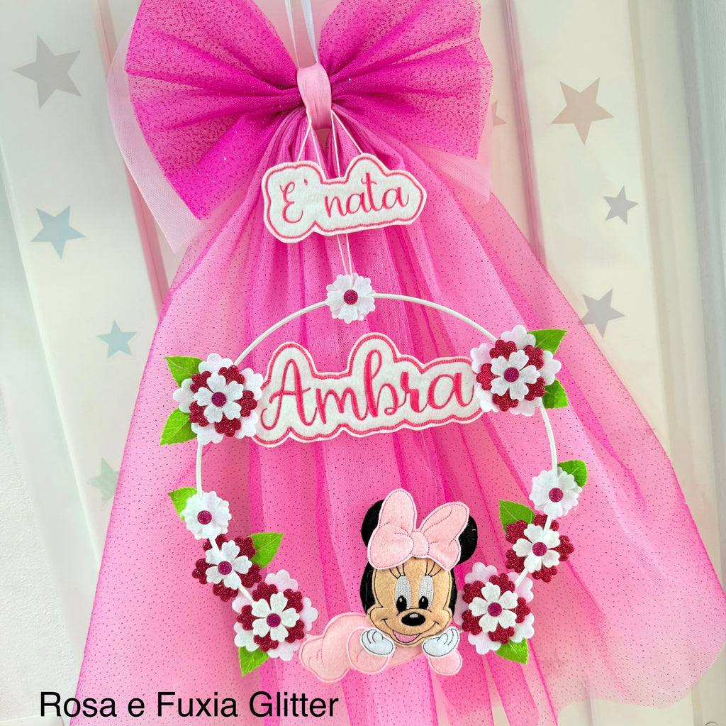 Fiocco Cerchio Minnie Sdraiata