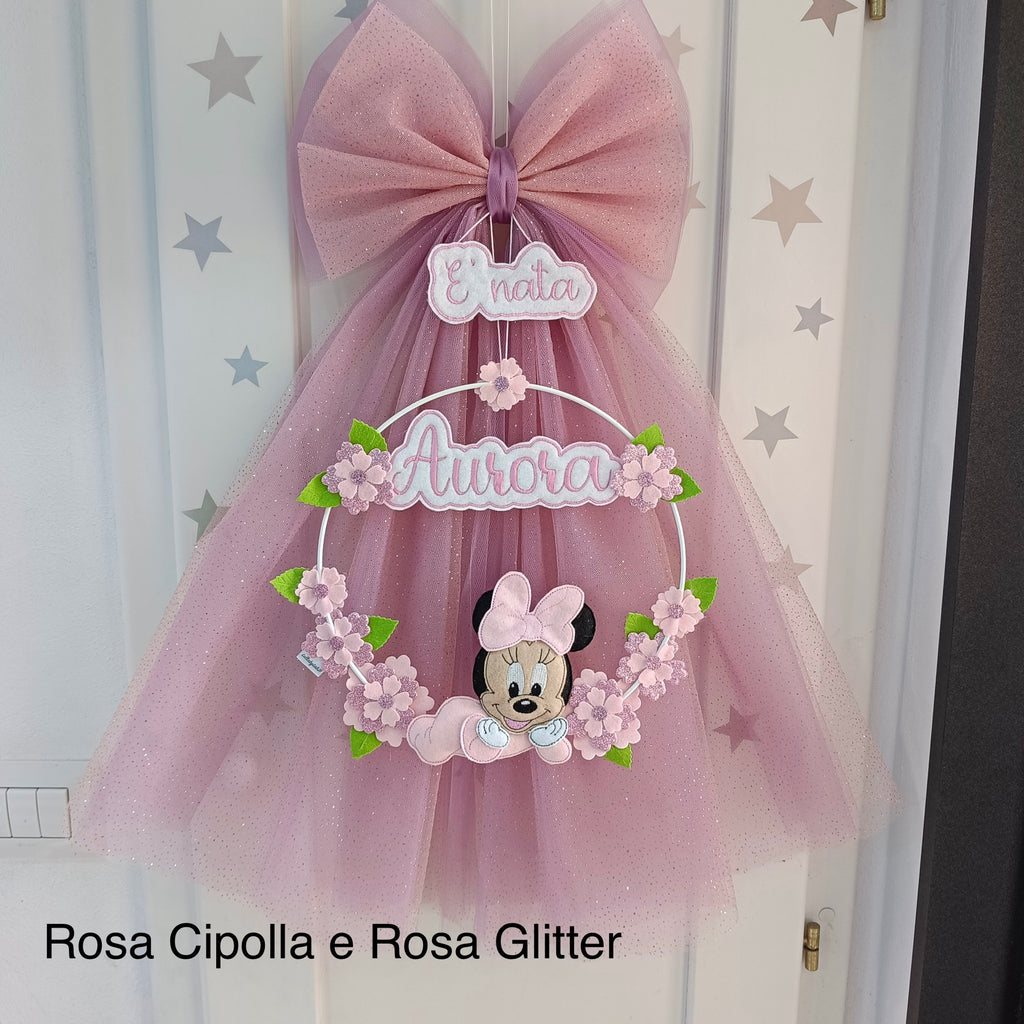 Fiocco Cerchio Minnie Sdraiata