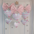 Fiocco Due Cuori Rosa Chiaro
