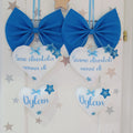 Fiocco Due Cuori Azzurro