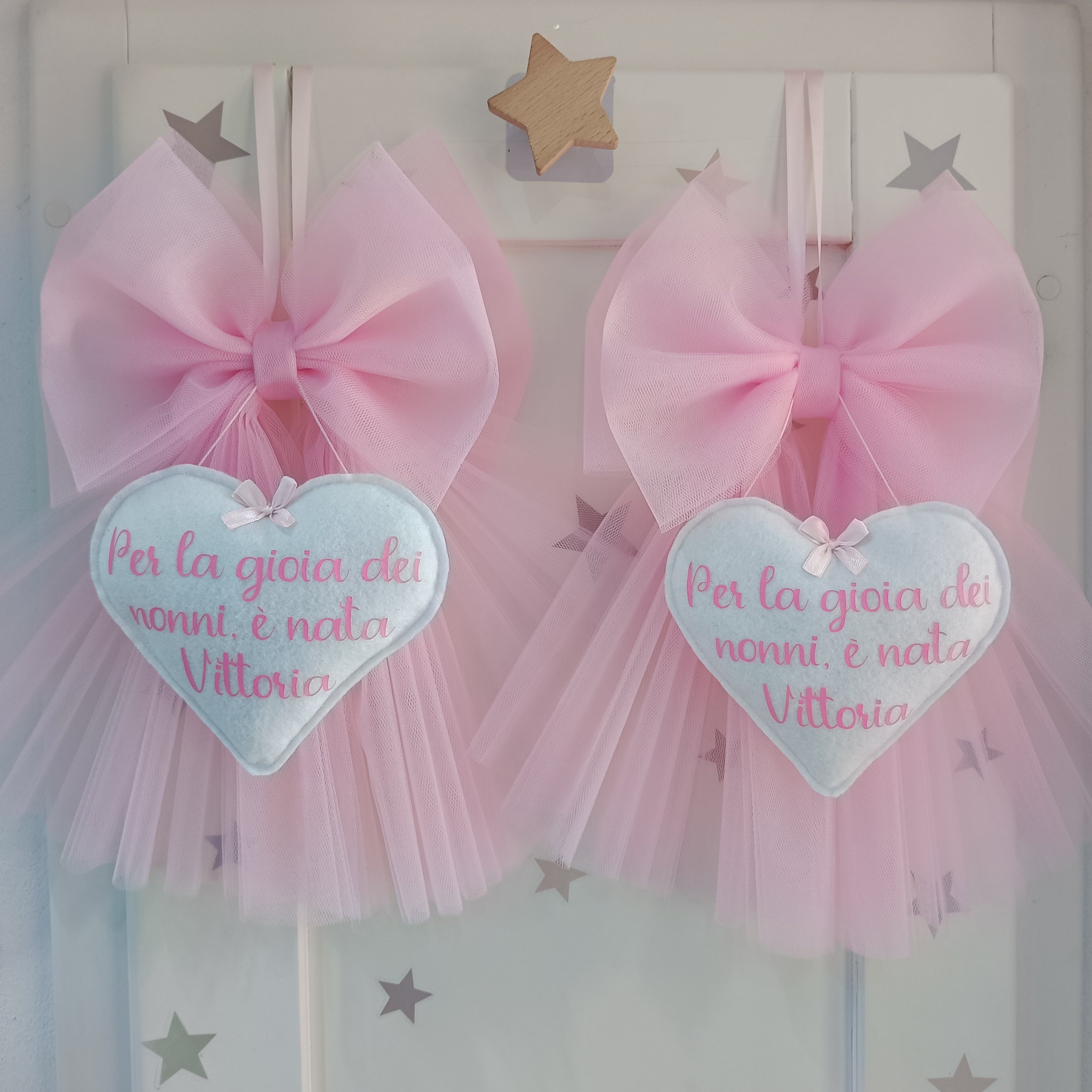 Fiocco Tulle Rosa Piccolo